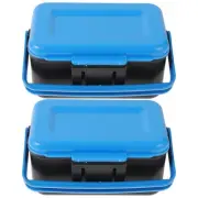 2Pcs Bait Box Handheld Multi-function Small Bait Box Lures Storage