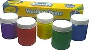Crayola Washable Kids' Paint Set, 5 Colours: Red, Yellow, Blue, Violet, Green
