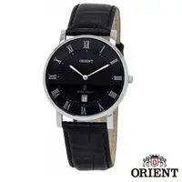 在飛比找森森購物網優惠-【ORIENT東方】經典石英黑色皮革錶帶手錶 FGW0100