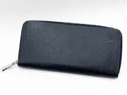 Louis Vuitton Taiga Zippy Wallet Vertical M30510 Long Navy Blue Marine Leather M