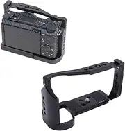 Camera Cage for Arca Type QR Plate, Aluminum Alloy Cage Rig for ZVE10II Camera, RS2 RS3 RS4 Stabilizer, 1/4 Inch 3/8 Inch Screw Holes, ZVE10II Cage with Wrenchs