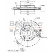 Bremtec Euro-Line GeoZinc Coated Brake Rotor - BDR8530EL