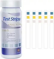 Pool Water Test Strips - 50 Strips Acid-Base Test Paper,Residual Chlorine Pool Acid-Base Test Paper for Hot Tub