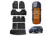 3D Floor Mats Boot Liners Set for Toyota Kluger 7 Seater 2014-2021 All Weather Heavy Duty Cargo Car Trunk Luggage Tray