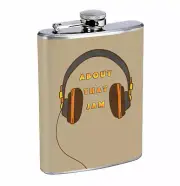 About That Jam 01R Flask 8oz Stainless Steel Hip Drinking Whiskey