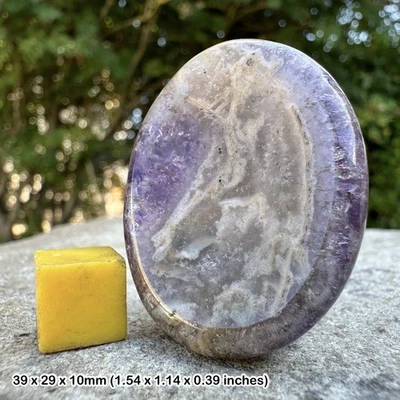 Amethyst Palm Worry Stone for Insomnia, Headaches, and Immune Boosting