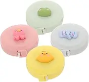 HOODANCOS 4pcs Cute Boys and Girls Retractable Body Measuring Tape Mini Soft Tape Measure for Tailoring Sewing and Crafting Frog Chicken Octopus Elephant Designs