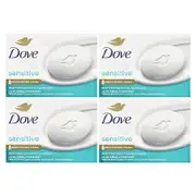Dove, Beauty Bar Soap, Sensitive Skin, Fragrance Free, 4 Bars, 3.75 oz (106 g) Each