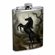 Unicorns D7 Flask 8oz Stainless Steel Hip Drinking Whiskey Mythical Creature