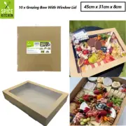 10 x Paper Catering Grazing Boxes W/ Window Lid Takeaway Party Food Cake Boxes