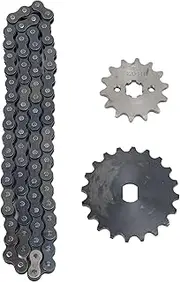 Motorcycle Drive Chain Sprocket Set 420 14T Rear Drive Sprocket and 20T H Hole Motorcycle Chain Easy Install Sturdy Material Wide Application Off Road s