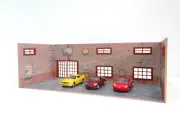 Brick auto garage 1:60 - 1:64 scale Model car display Diorama model kit 1/60