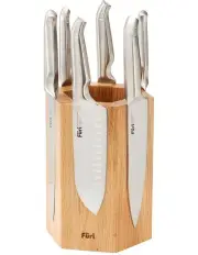 [Furi] Magnetic Hexagonal 7 Piece Knife Block Set in Stainless Steel