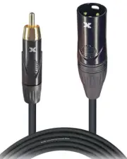 5 FT XLR3M TO RCA UNBALANCED PROX HIGH PERFORMANCE MIC CABLE XC-RXM05 Pro DJ