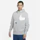 NIKE 外套 NSW SWOOSH HOODIE 灰白 棉質 斷勾 連帽 休閒 男 (布魯克林) DD6088-063