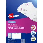 Avery 959090 L7160 Address Labels Smooth Feed Laser 21/Sheet White Pack 250