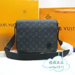 LV 路易威登 DISTRICT PM 郵差包 黑色 老花帆布 男士公文包 單肩包 斜挎包 M45272