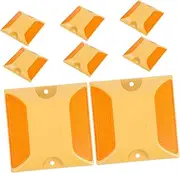 TOGEVAL 8pcs Reflective Pavement Markers for Driveway Safety Durable Road Reflectors High Visibility Design for Low Light Conditions Easy Installation for Highways and Parking Lots
