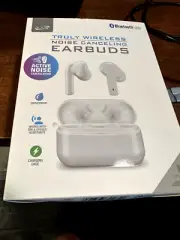 ILIVE TRULY WIRE-FREE EARBUDS IAEBT209W BLUETOOTH 5 W/CHARGING CASE WHITE NEW
