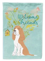 Caroline's Treasures BB7620GF Welcome Friends Gold Springer Spaniel Garden Fl...