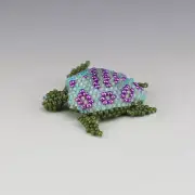 NATIVE AMERICAN ZUNI BEADED SEA TURTLE BY FARLAN QUETAWKI