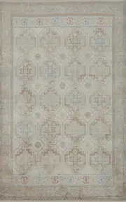 Geometric Harmony Subtle Tones in a Stylish Area Rug Classic Turkish Carpet5x7