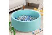 Keezi Kids Ball Pit 90x30cm Ocean Foam Play Pool Barrier Toys Children Blue