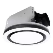 Akicon Ceiling Bathroom Exhaust Fan W/ 18-W Dimmable 3CCT LED Light Round Black