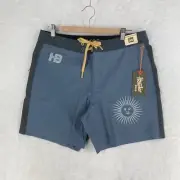 Howler Bros Board Shorts Men's 33 Blue Del Este Mirage Sun 7" NEW 2025 Style $89