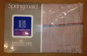 Vintage Bill Blass Springmaid Striped Twin Flat Sheet No-Iron Percale