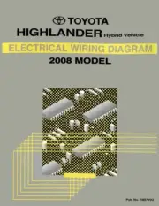 2008 Toyota Highlander Hybrid Wiring Diagrams Schematics Layout Factory OEM