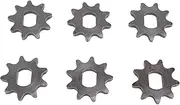 6PCS 420 9T Steel Front Sprockets, 12x17mm Inner Diameter for 420 Chains, with Stable Performance for Motor Sprocket Replacement