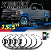 Truck Car 15.5'' RGB LED Wheel Ring Rim Lights Kit APP Bluetooth for Ford F-150