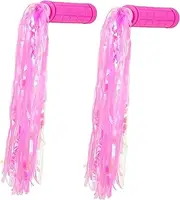 Outanaya 1Pair Soft Handlebar Grips with Streamers of Bicycle Accessories for Enhanced Comfort and Decoration for Bicycles Tricycles and Scooters