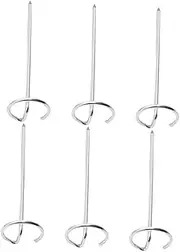 6Pcs Stainless Steel BBQ Skewers Vertical Skewer Stand for Air Fryer Grill Versatile Barbecue Skewers for Kebab Shrimp Meat Vegetables for Outdoor Cooking