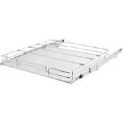 Pull-Out Under Sink Organizer with Chrome Wire Basket and Anti-Slip Pad