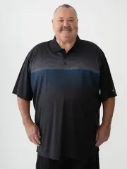 Big Mens Quick Dry Print Polo Black