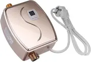 3800W Mini Tankless Instant Hot Water Heater Faucet Kitchen Heating Thermostat, Intelligent Energy Saving Waterproof,Gold