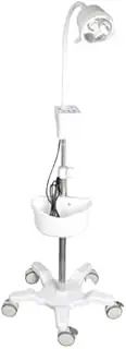 Medical Examination Lamp, Led Surgical Auxiliary Lighting, Tri-Color Adjustable, Steel Plate Base, Floor-Standing Movable Dental Oral Lamp with Universal Casters for Outpatient Use