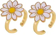 BESPORTBLE 2Pcs Fidget Ring for Rotatable Anxiety Relief Jewelry Lightweight Stress Reduction Rings for Play and Calm Moments