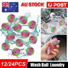 12/24X Reusable Hair Lint Fluff Grabbing Removal Washing Machine Ball Dryer Ball