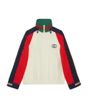 Gucci Web Stripe Logo Patch Track Jacket IT46 White