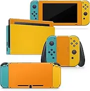 TACKY DESIGN Retro Classic Skin Compatible with Nintendo Switch Skins Decal, Switch Stickers Vinyl 3m Colorwave, Color Blocking Full Cover