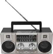 Portable FM AM SW Radio, Portable Bluetooth Speaker Radio with AM/FM/SW Bands, Clear Sound Quality Radio with RGB, Speaker for Outdoor, Home, Travel (Gold)