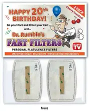 HAPPY 20th BIRTHDAY Party FART FILTER Gag Joke Funny Card Gift CHERRY AIR PM2.5