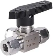 3-Way Ball Valve Stainless， 1pcs Stainless Steel 3-Way T-Type/L-Type Valve Compression Union Fit 3mm 6mm 8mm 10mm 12mm 14mm OD Tube(L Port,6mm)