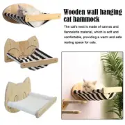 1PC Wooden Wall Hanging Cat Hammock AU W7M6 B8O5
