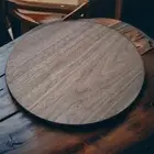 Walnut Wooden 38.5cm Lazy Susans - Rotating Table Centerpiece, Custom Engraving