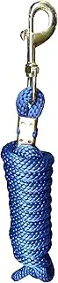 Solid Poly Lead Rope with Bolt Snap, 6 and 10 Foot Long (Navy Blue, 10 ft)