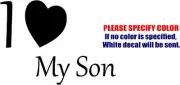 I LOVE MY SON Decal Sticker JDM Funny Vinyl Car Window Bumper Laptop Tablet 7"